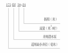 175QJ系列深井潜水泵型号说明